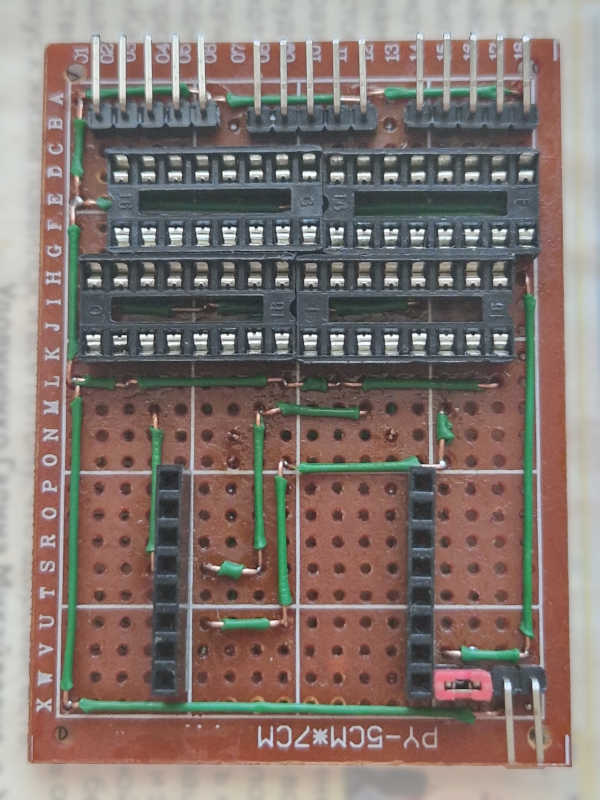 The board with contacts installed